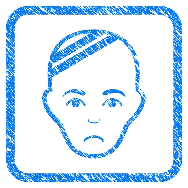 Штамп с обрамлением головы пациента — стоковый вектор