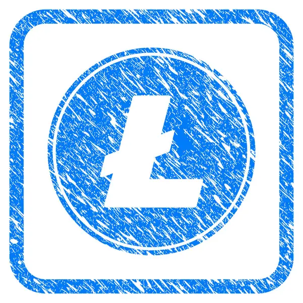 Litecoin para pul çerçeveli — Stok Vektör