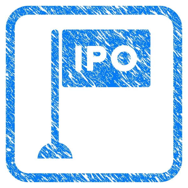 IPO Bandiera rettangolo francobollo incorniciato — Vettoriale Stock