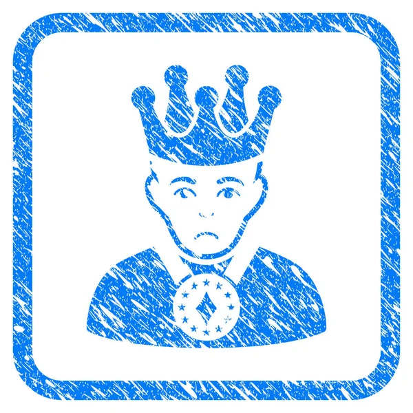Rey enmarcado sello — Vector de stock