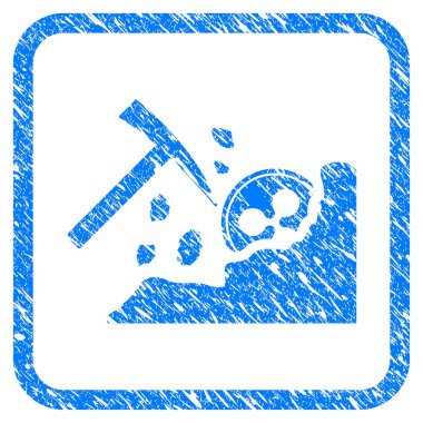 Dalgalanma madencilik taş damga çerçeveli