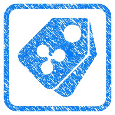 Dalgalanma fiyat etiketleri damga çerçeveli