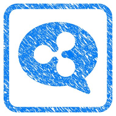 Dalgalanma mesaj balon pul çerçeveli