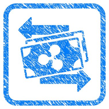 Dalgalanma banknotlar Exchange damga çerçeveli