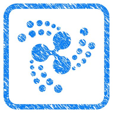 Dalgalanma girdap döndürme damga çerçeveli