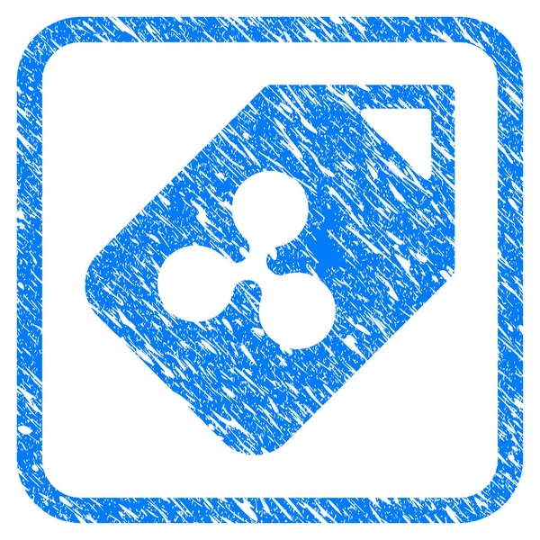 Dalgalanma etiket damga çerçeveli