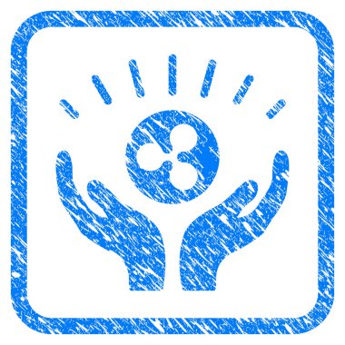 Dalgalanma refah el damgası çerçeveli