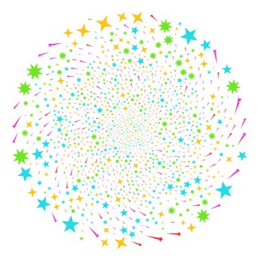 Konfeti yıldız santrifüj küme