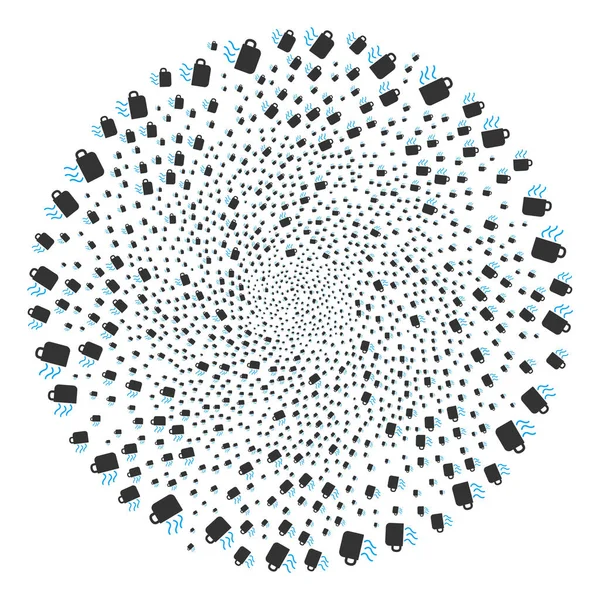 Koffiekopje Curl bol — Stockvector