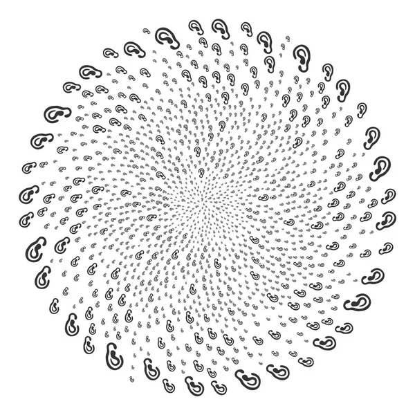 Explosão do ciclo da orelha —  Vetores de Stock