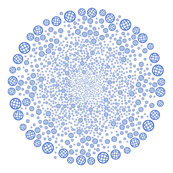 Explosion spirale Globe — Image vectorielle