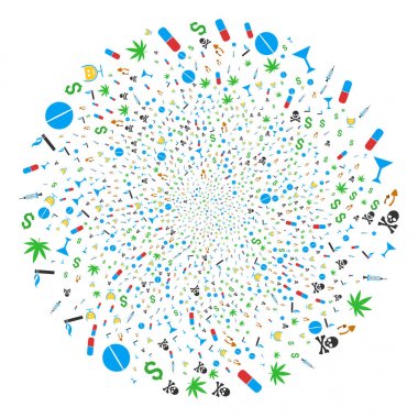 Narkotik uyuşturucular sarmal Globula