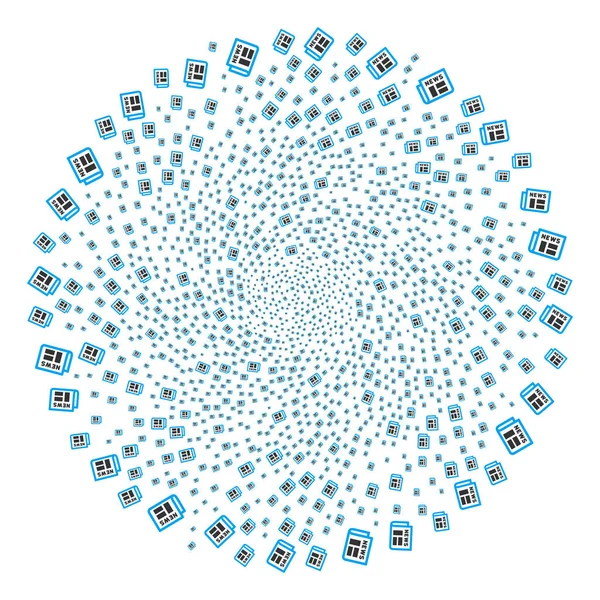 Tidningen Spiral cirkel — Stock vektor