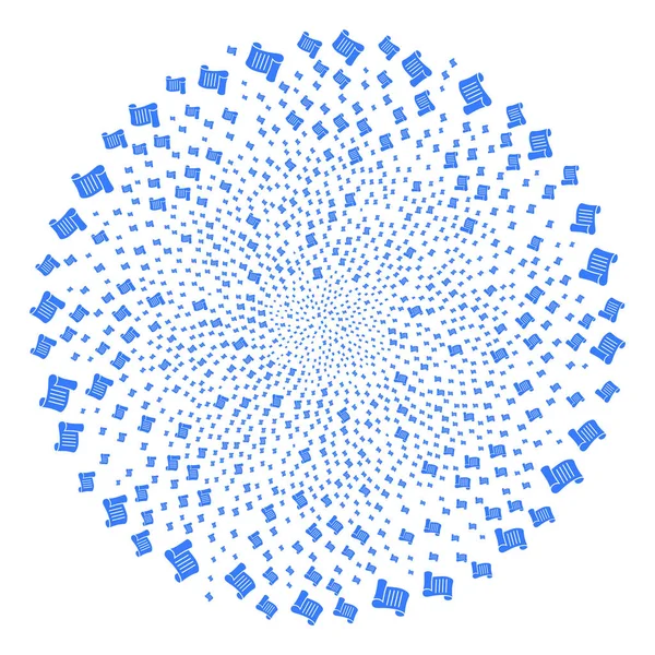 Script Rouleau Tourbillon Rond Cluster — Image vectorielle