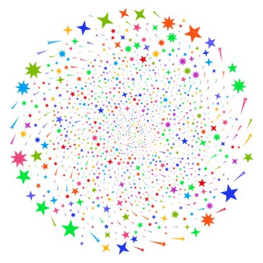 Konfeti yıldız santrifüj küme