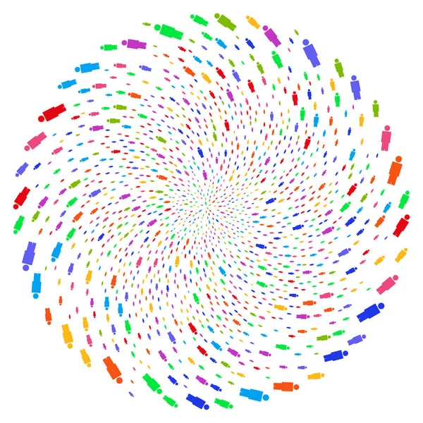 Personne Spirale Bang — Image vectorielle