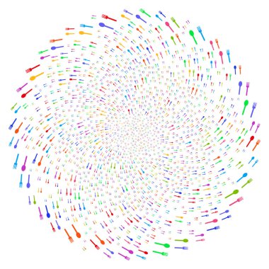 Çatal ve kaşık santrifüj yuvarlak küme