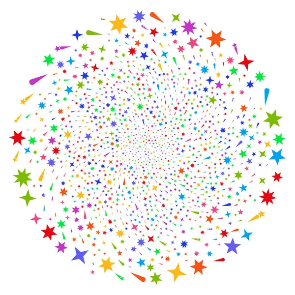 Konfety hvězdy Curl kulové clusteru — Stockový vektor