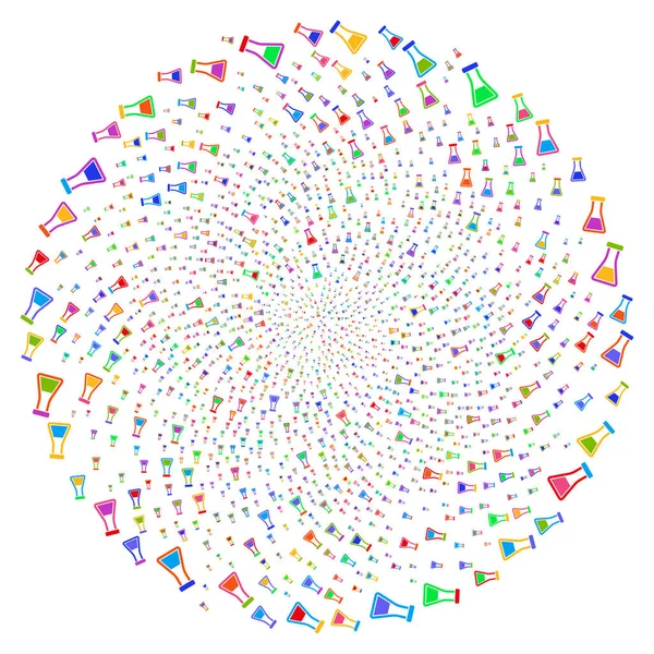 Flacon Spirale Sphérique Cluster — Image vectorielle