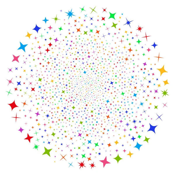Shine Curl hvězd kolem clusteru — Stockový vektor