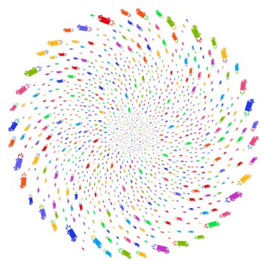 Hızlı teslimat araba Curl hareket