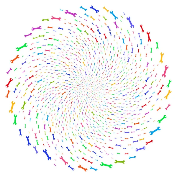 Clé tourbillonnante Cluster sphérique — Image vectorielle