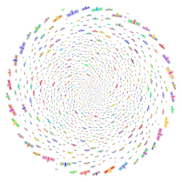 Groupe de cycles satellitaires — Image vectorielle