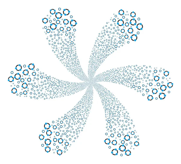 Samarbete Centrifugal blomma kluster — Stockfoto