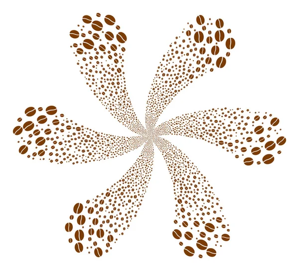 Tourbillon de grain de café Motion — Image vectorielle