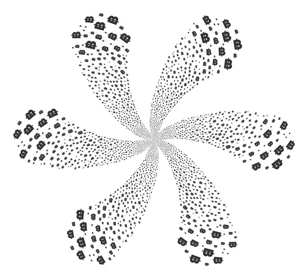 Baht Twirl blomma med sex kronblad — Stock vektor