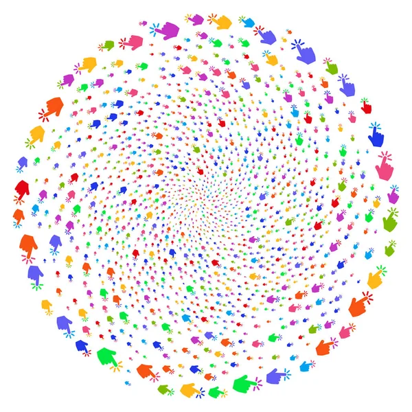 Klicken Sie auf Wirbel sphärische Cluster — Stockvektor