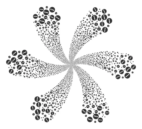 Інфо завиток абстрактна квітка — стоковий вектор