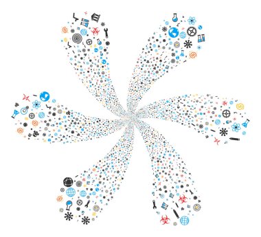 Bilim sembolleri döngüsü çiçek şekil