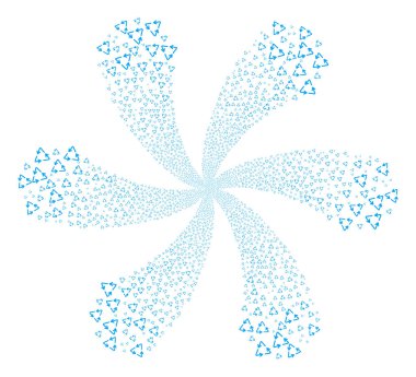 Üçgen döndürme soyut çiçek geri dönüşüm