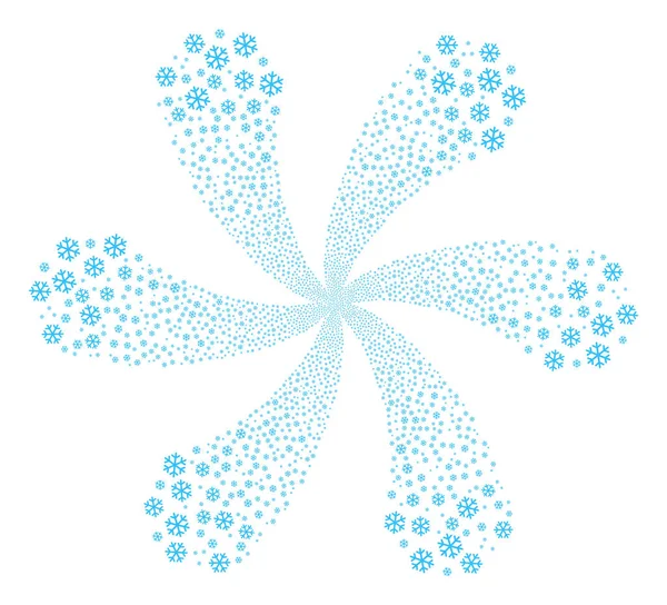 Sneeuwvlok Curl Abstract Flower — Stockvector