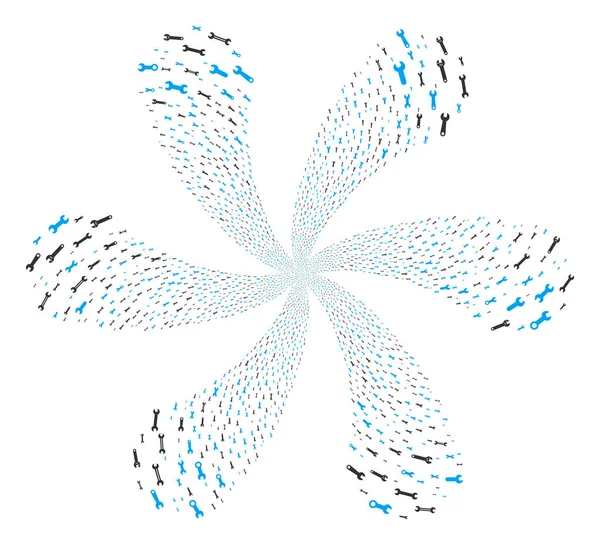 Clés et clés Spiral Stream — Image vectorielle