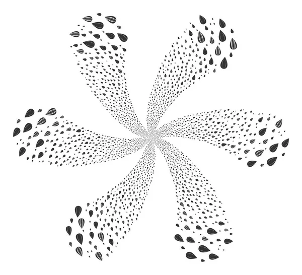 Rotationsbewegung der Sonnenblumenkerne — Stockvektor