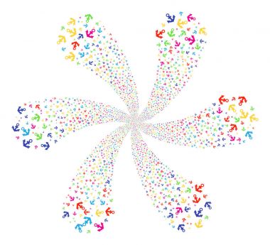 Çapa sarmal çiçek küme