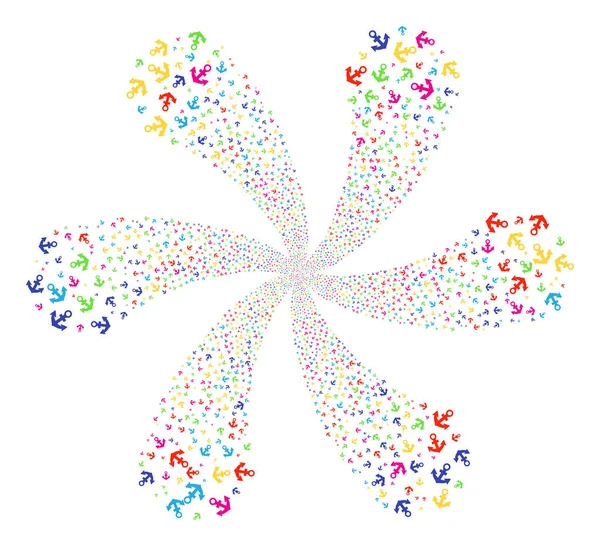 Çapa sarmal çiçek küme