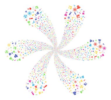 Kimya sembolleri döngüsü çiçek şekil