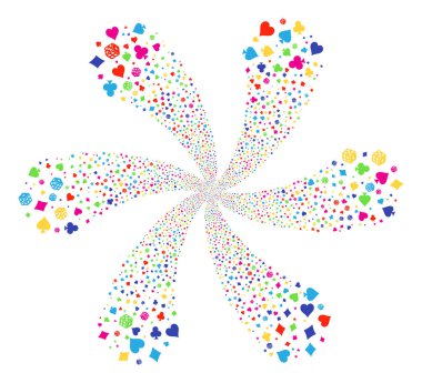 Casino döndürme çiçek altı yaprakları ile