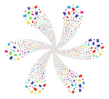 Siper kule döndürme çiçek altı yaprakları ile