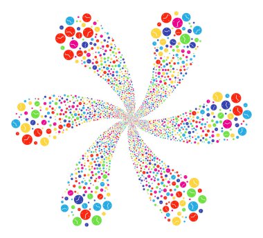 Saat siklonik soyut çiçek