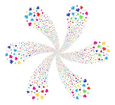 Bileşen santrifüj çiçek şekil