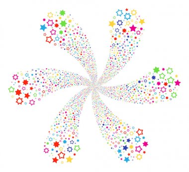 Dekorasyon yıldız döngüsü hareket