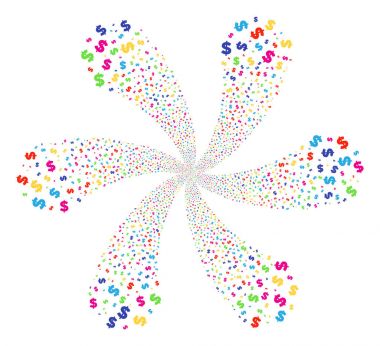 Doları sarmal çiçek şekil