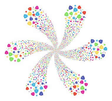 Elektrik koruma döngüsü çiçek altı yaprakları ile