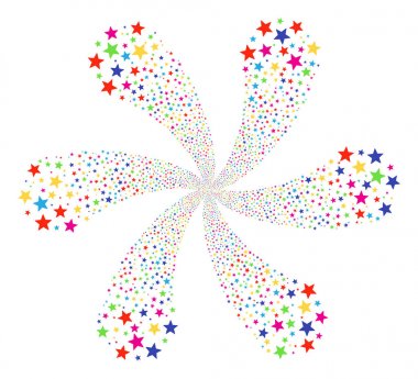 Havai fişek yıldız sarmal patlama