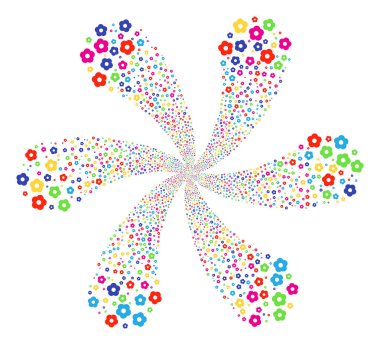 Çiçek döndürme çiçek küme