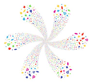 Çiçek yaprakları dön çiçek şekil